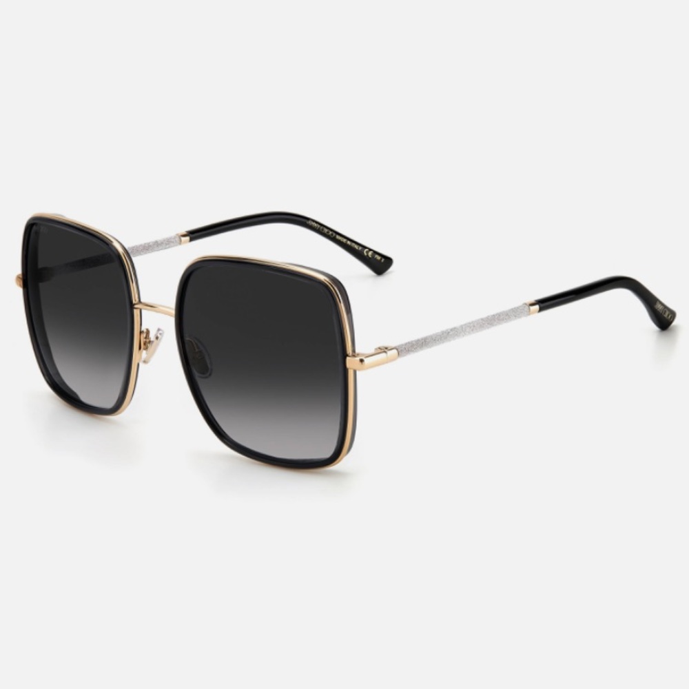 New Jimmy Choo Black and Gold Sunglasses